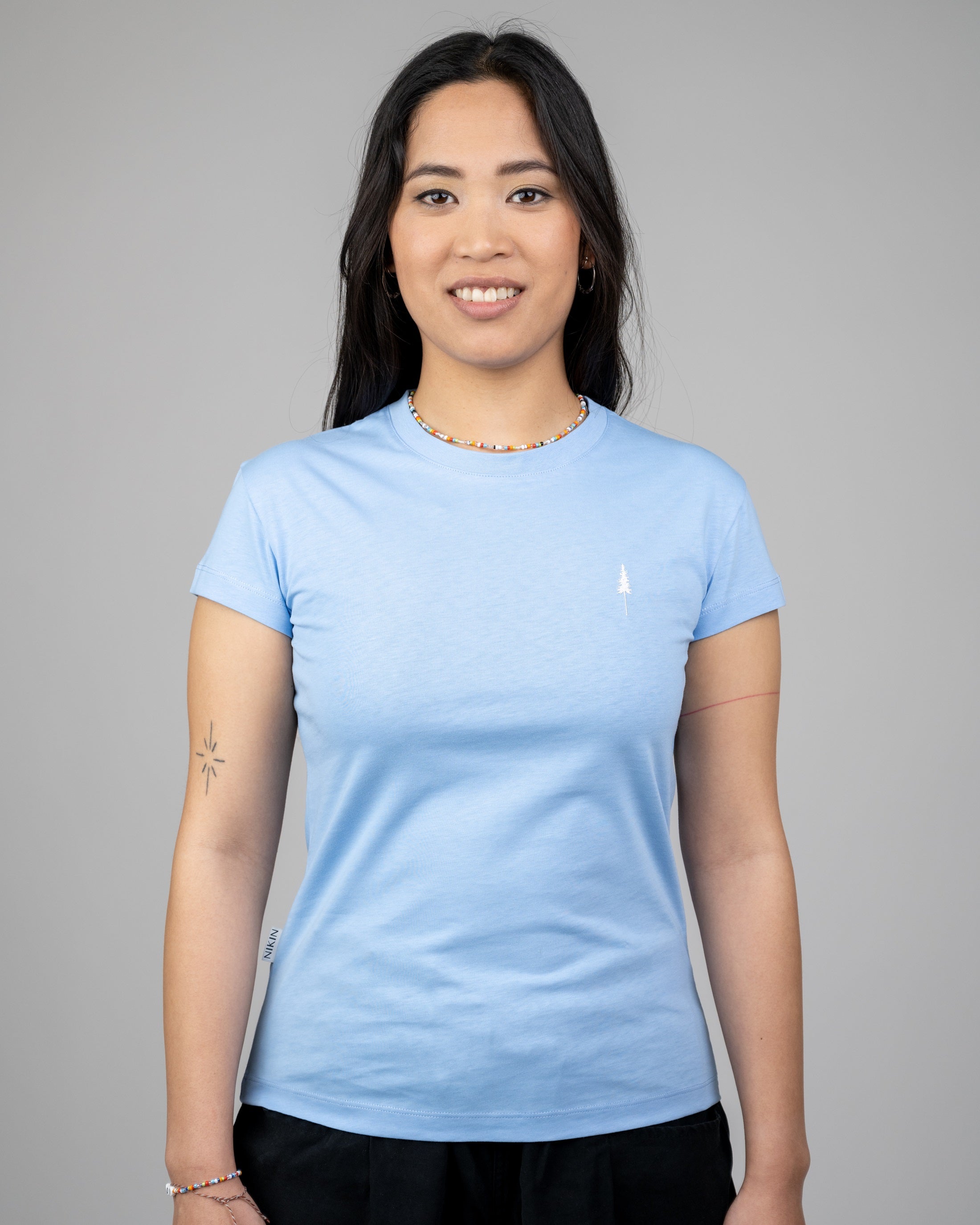 Damen T-Shirt aus Bio-Baumwolle Treeshirt TSky Blue