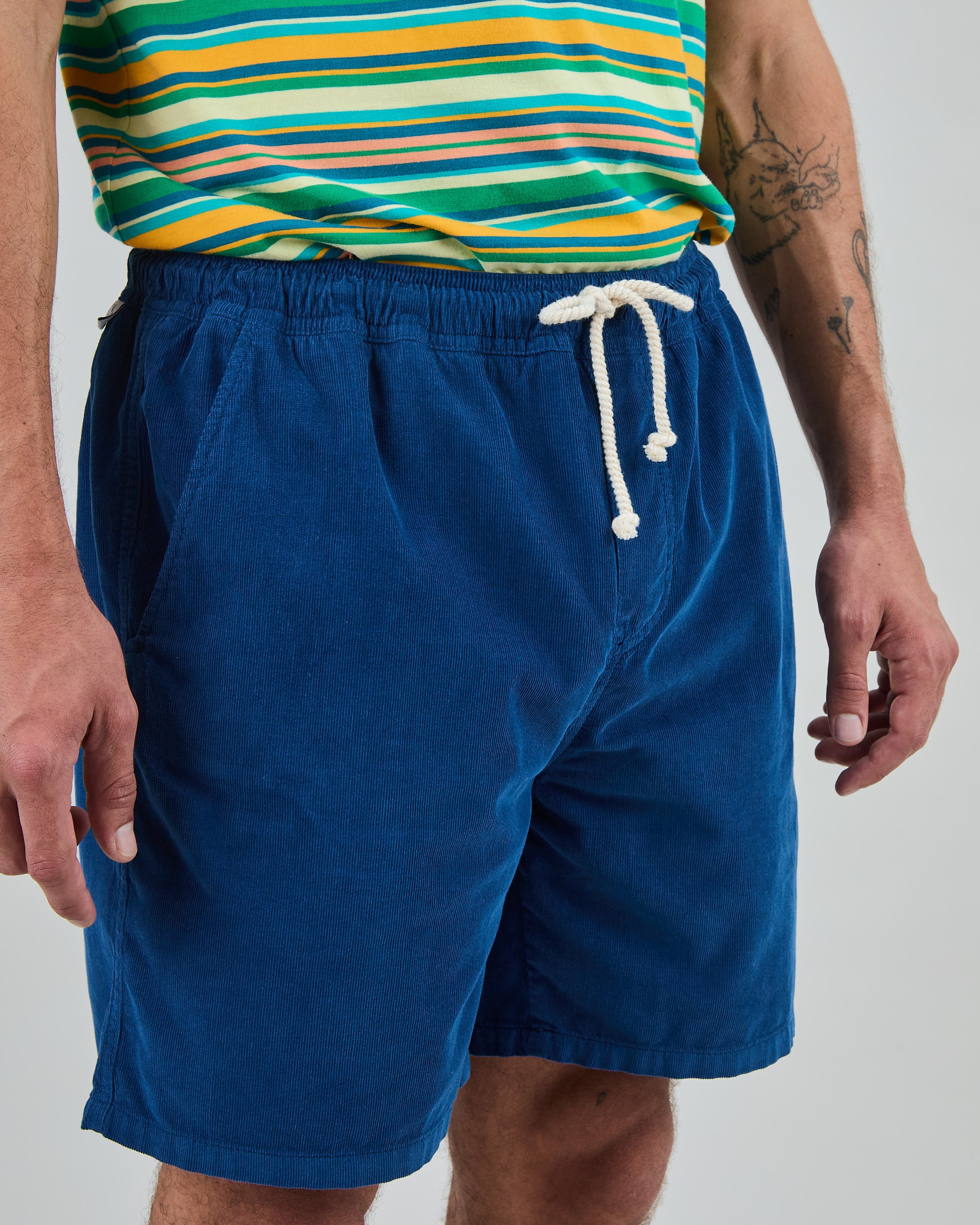 Short Baby Cord Bleu