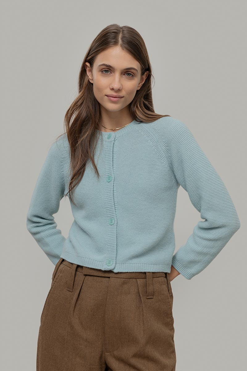 Mafalda Strickjacke Eisblau