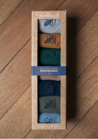 Men's organic cotton socks Weekly Box