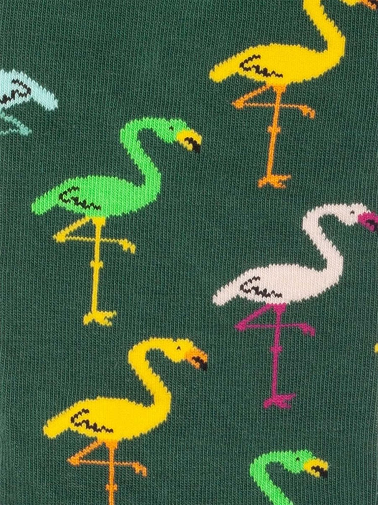 Chaussettes en coton bio Flamingo Forest