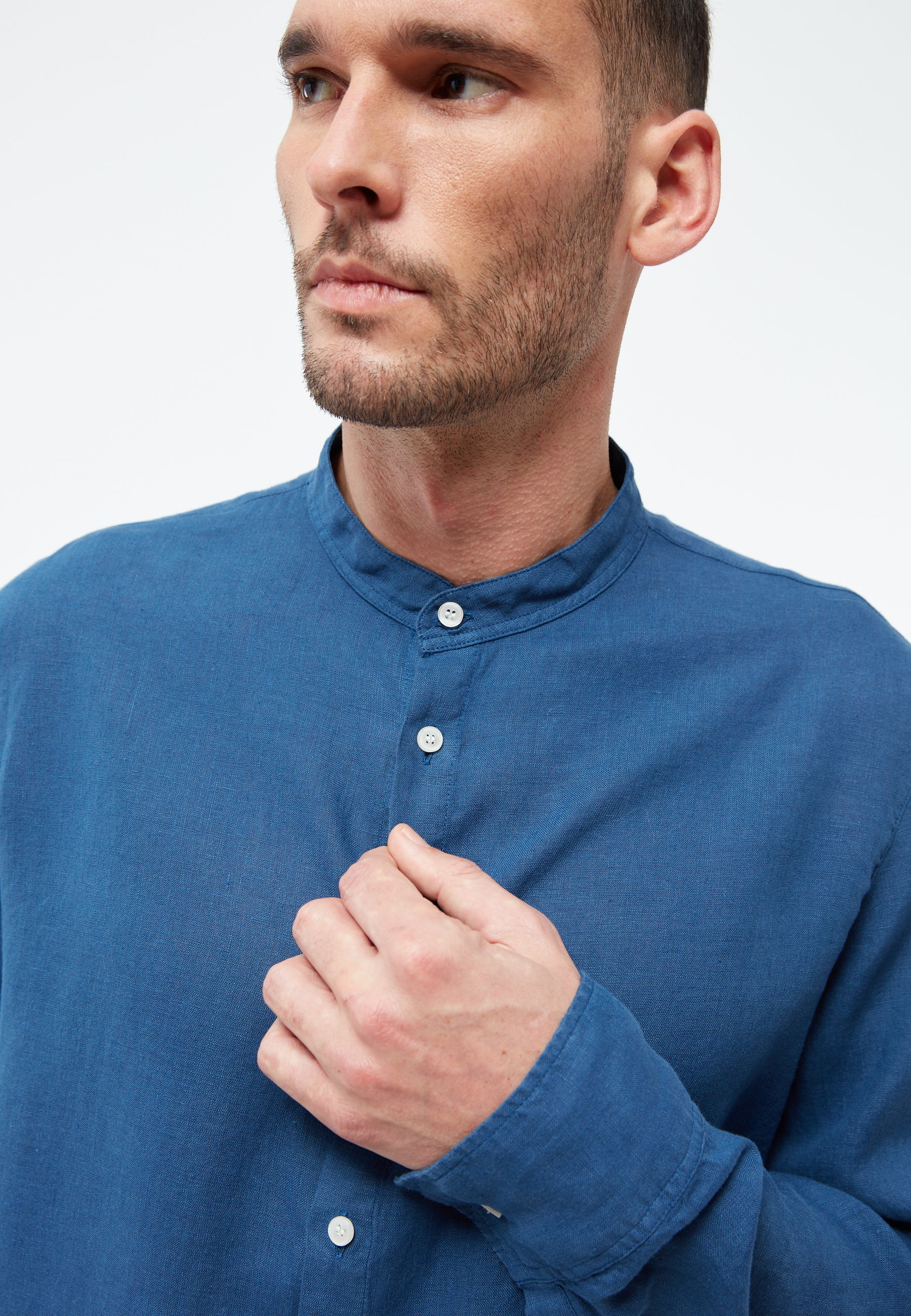 Linen Shirt Wes Blazing Blue