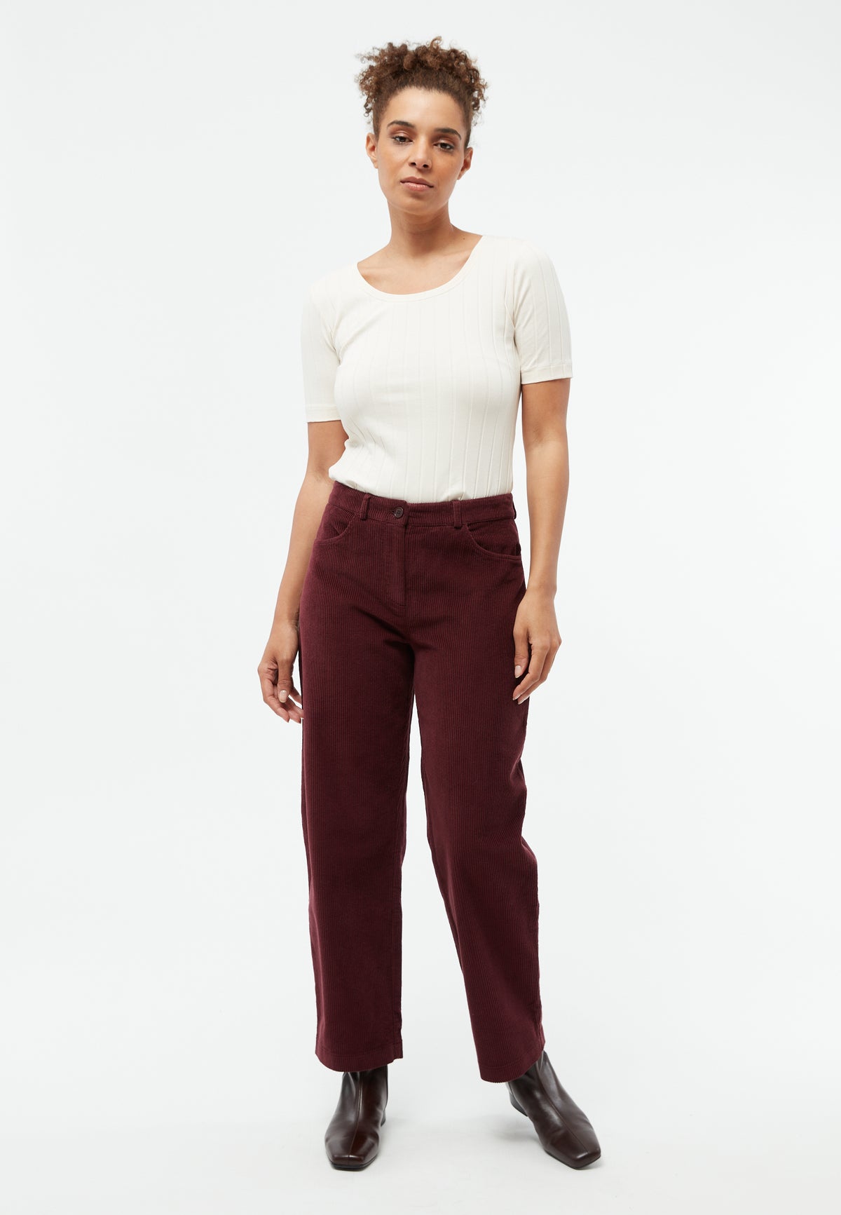 Coralie Wine Red Hose