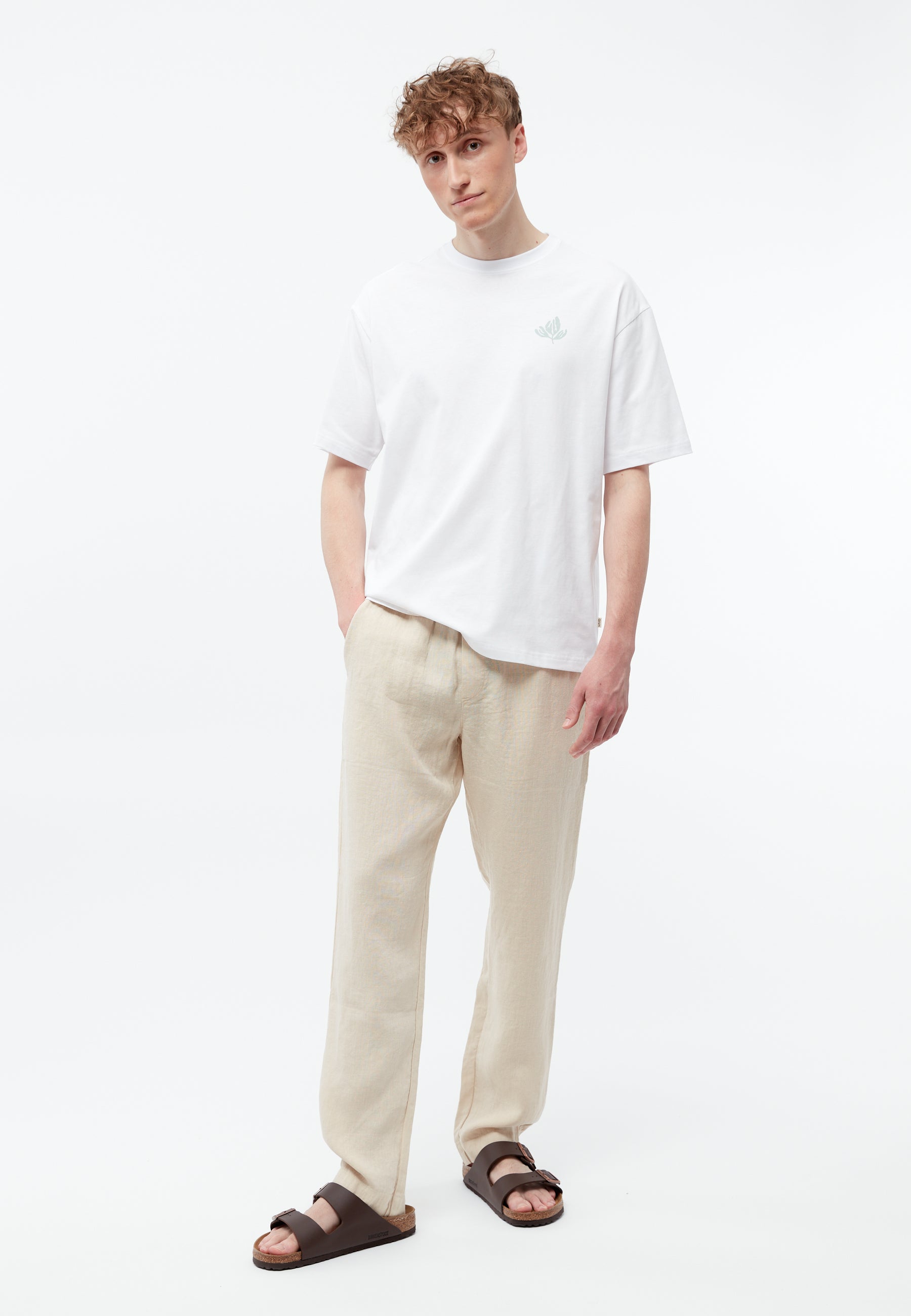 Linen Trousers Eric Faded Oat