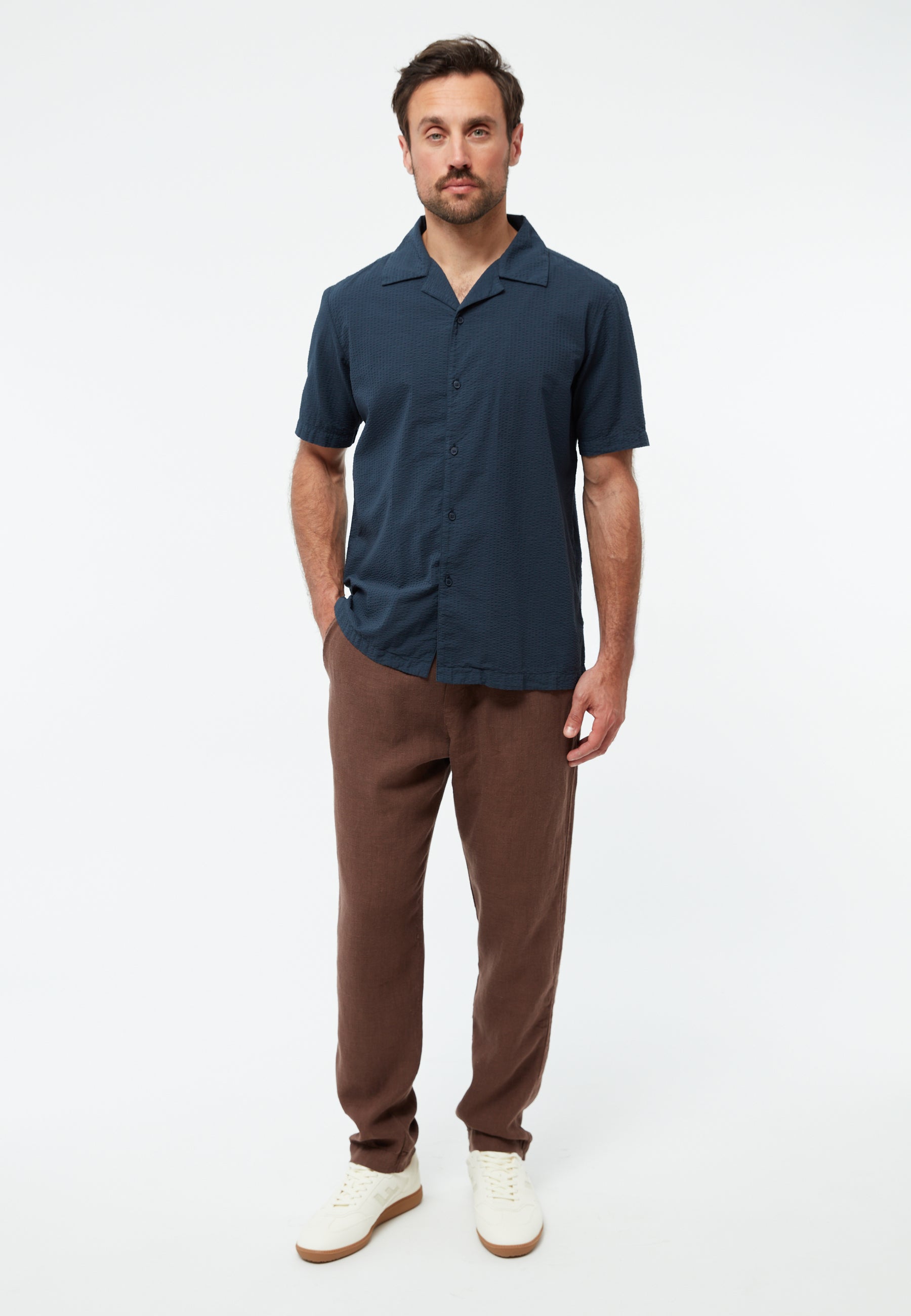 Linen Trousers Eric Chocolate