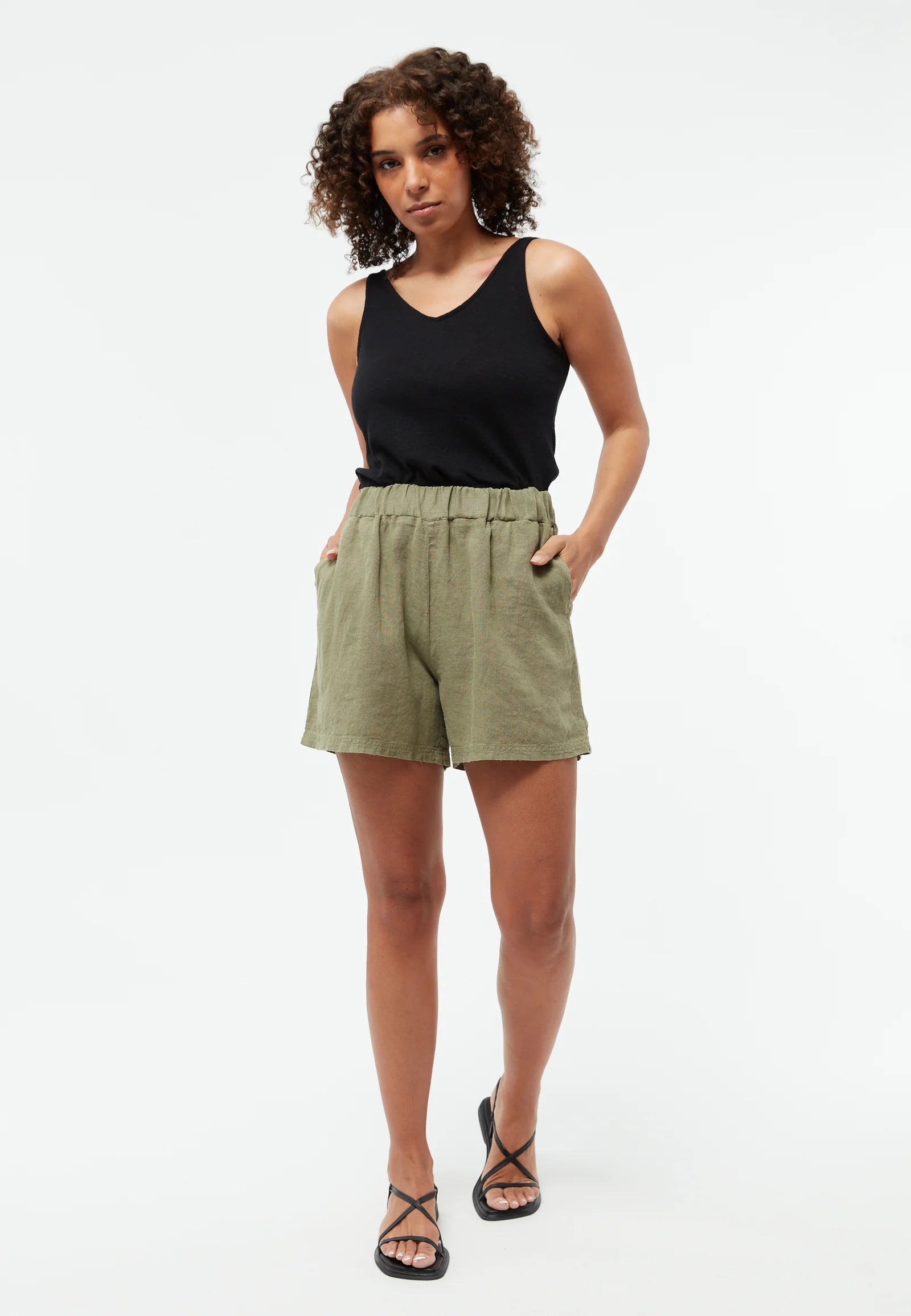 Shorts Clementine faded olive