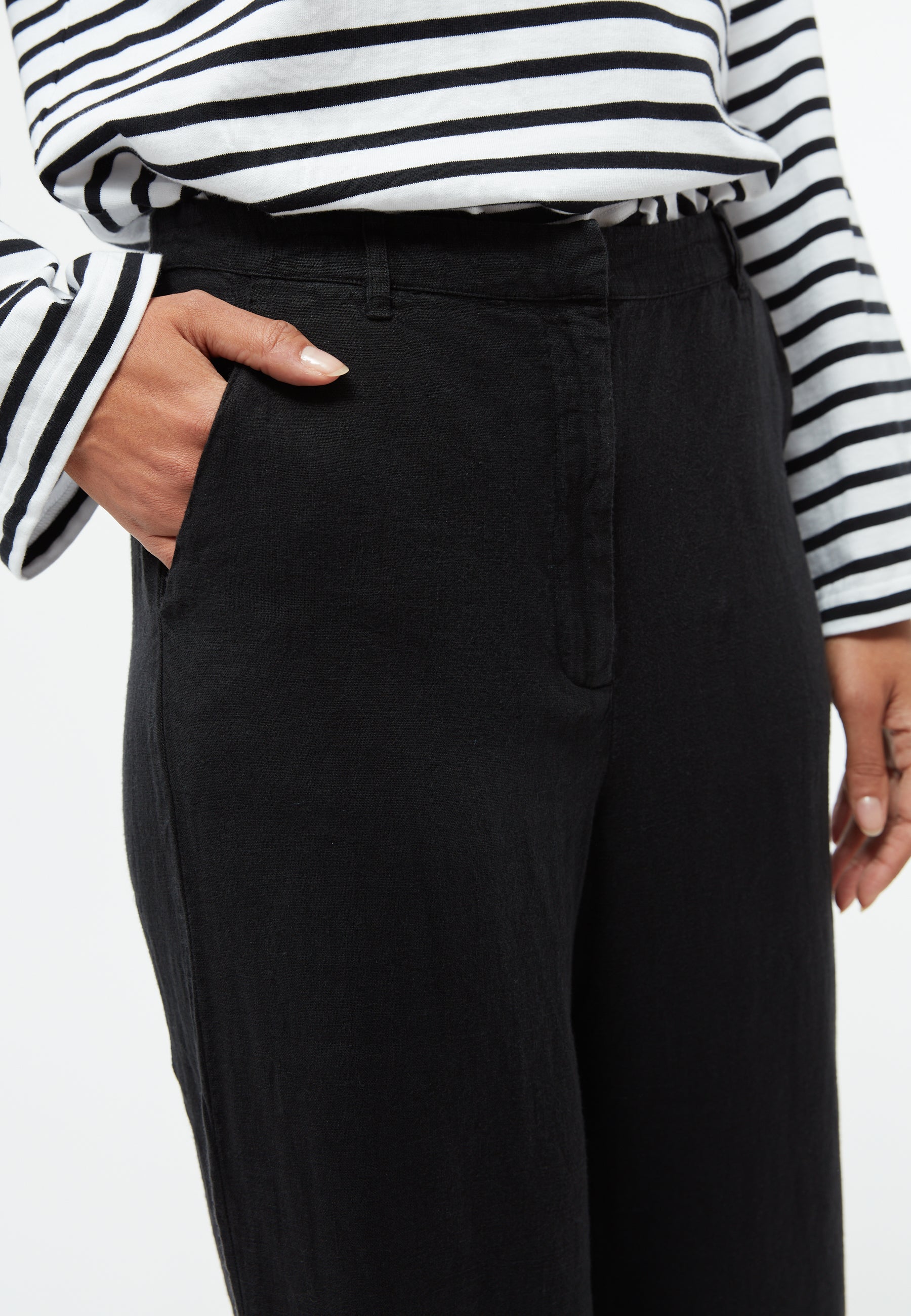 Pantalon en lin Beatrice Noir