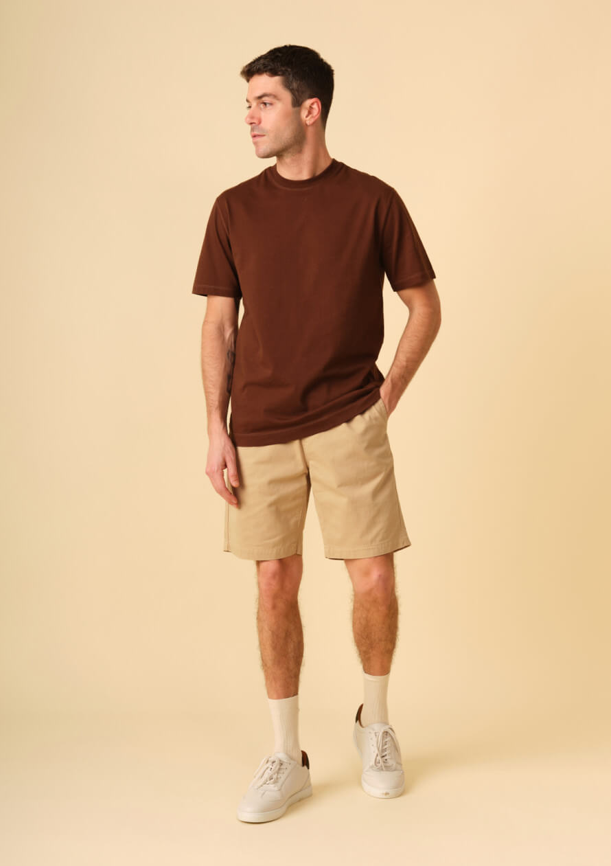 Maël Beige Bermuda Shorts