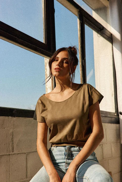 Juno Khaki Top