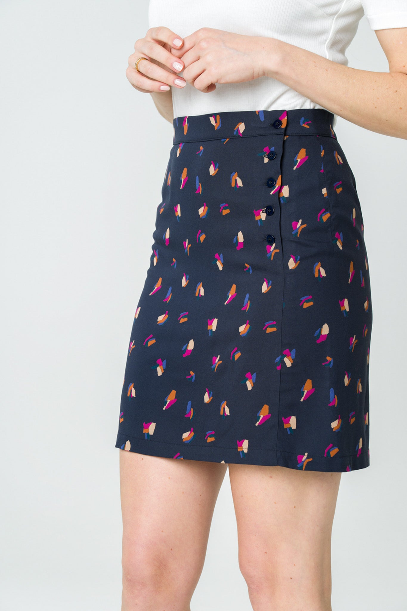 Agave Navy short skirt