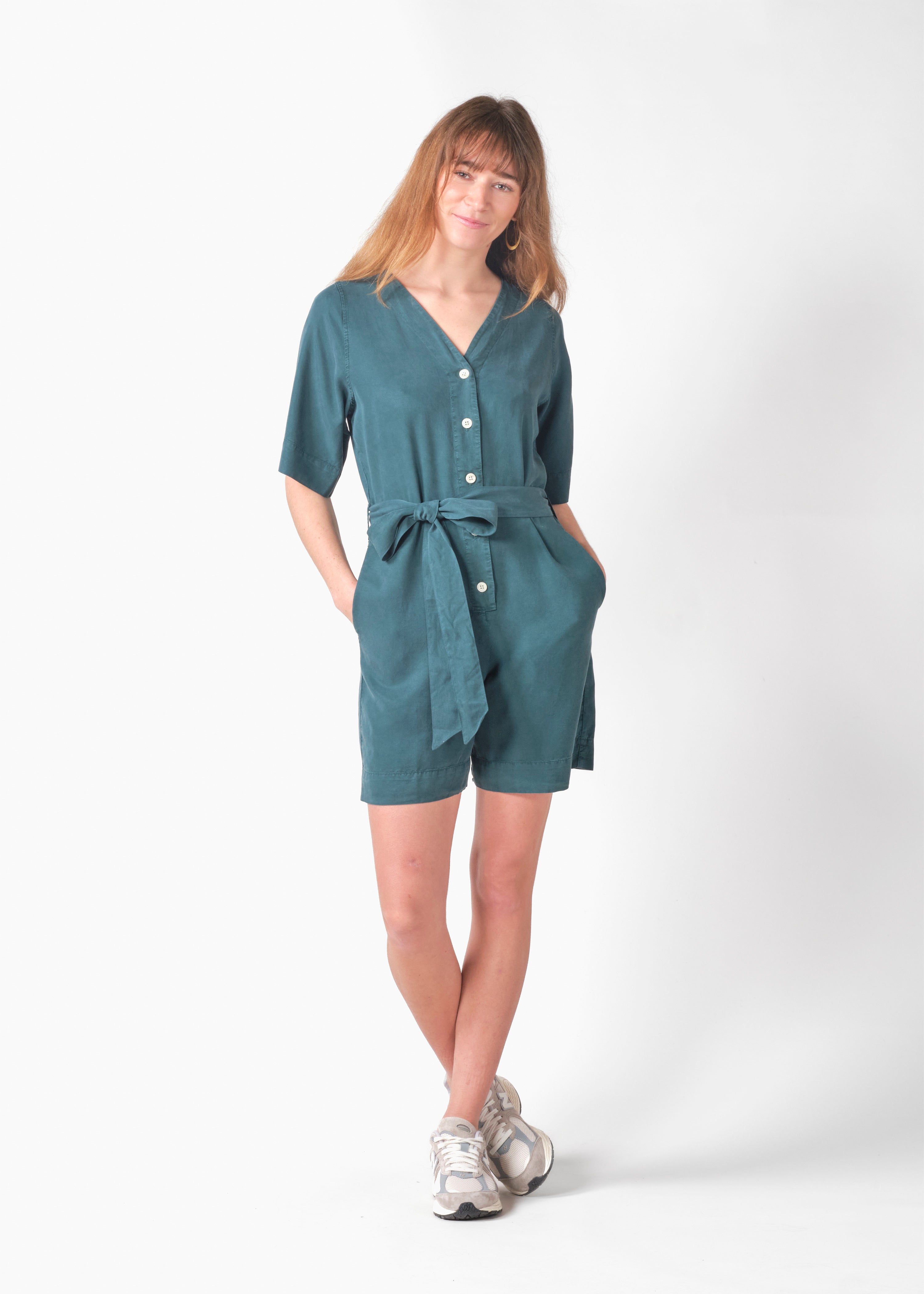 Kurzer Jumpsuit Marna Moss Green