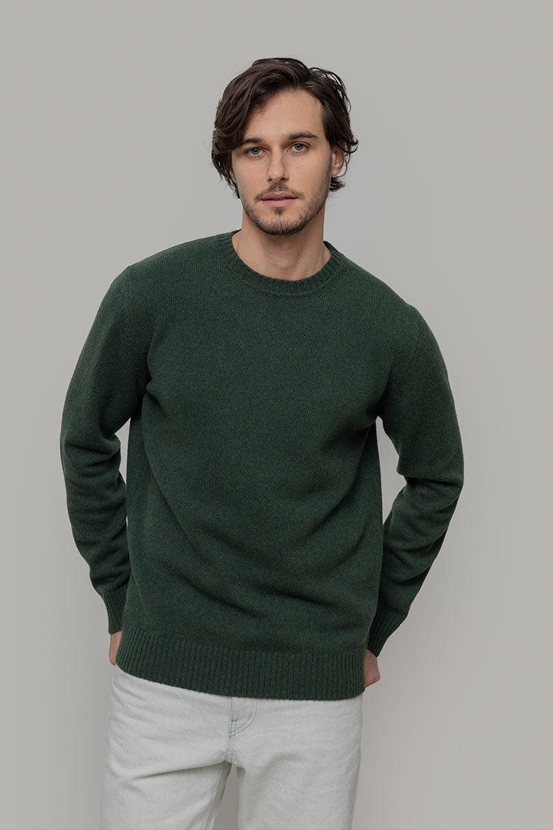 Men Cashmere Sweater Romeo Green