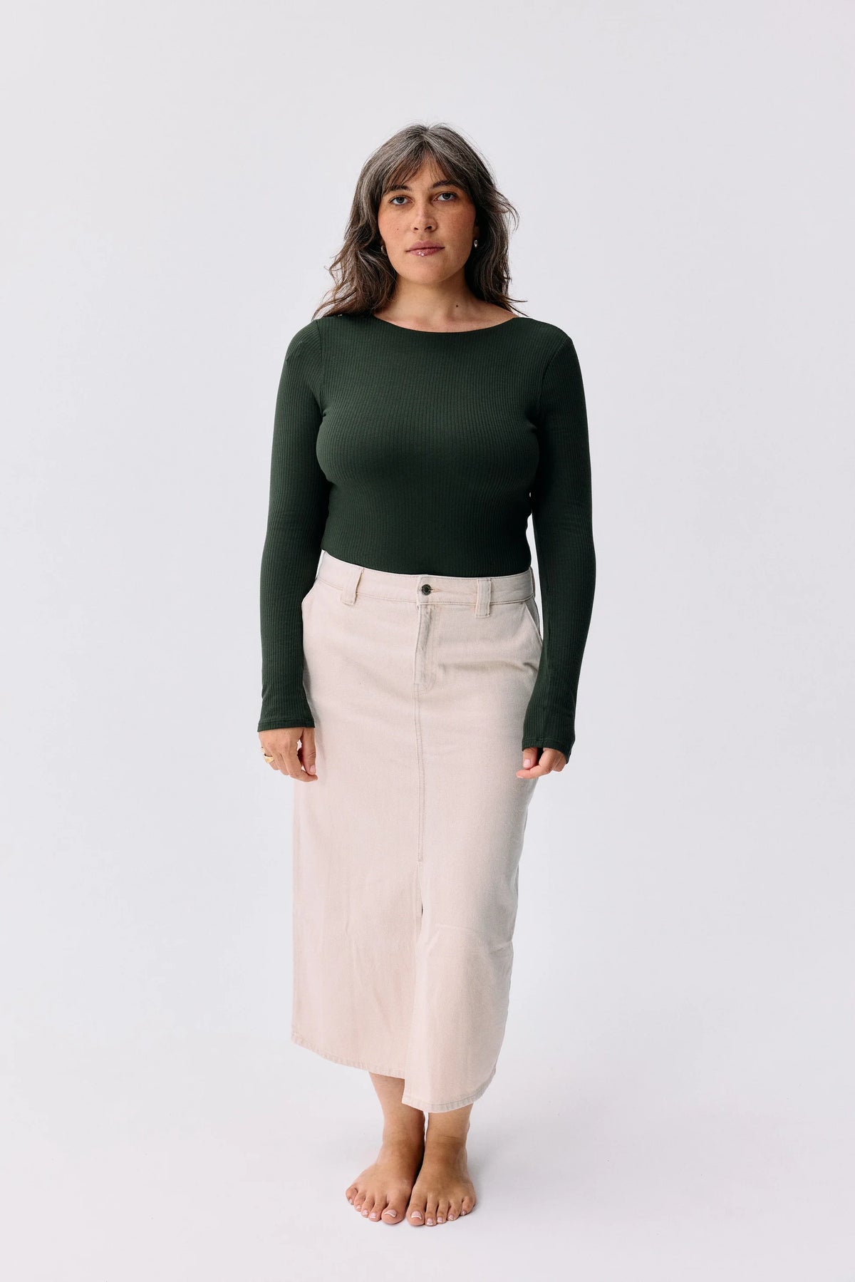 Top Isaure vert sylve