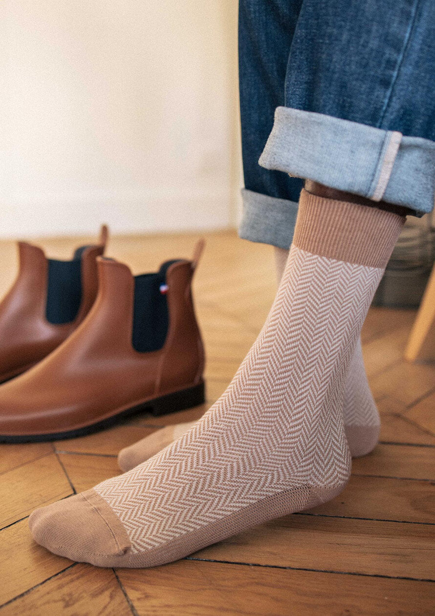 Gray Navy Green Socks Box