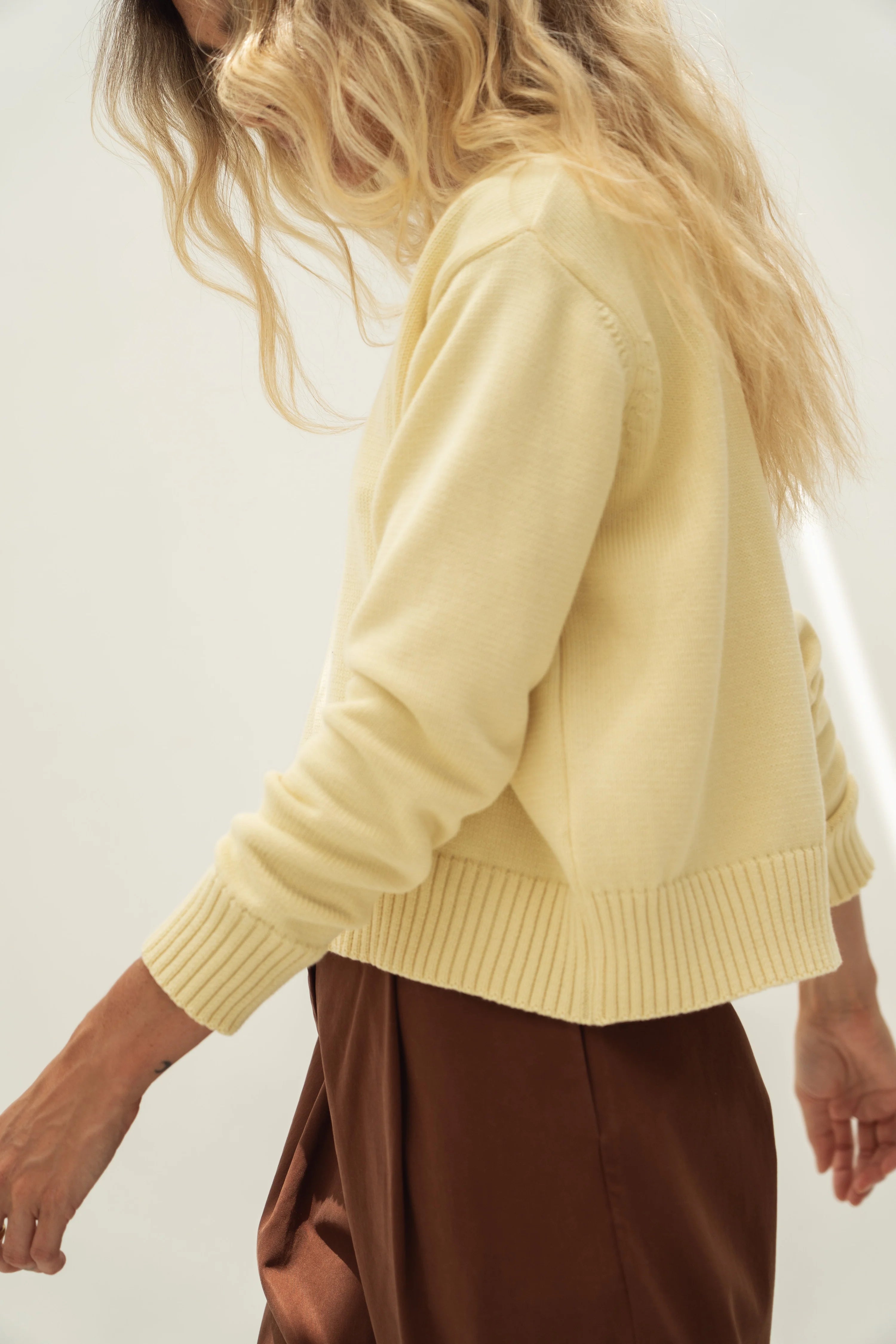 Baumollpullover Claudia Gelb