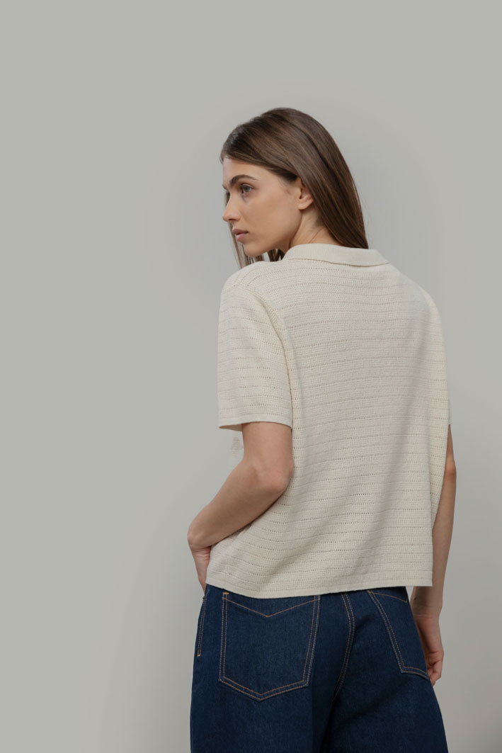 Polo Sofia White Burro