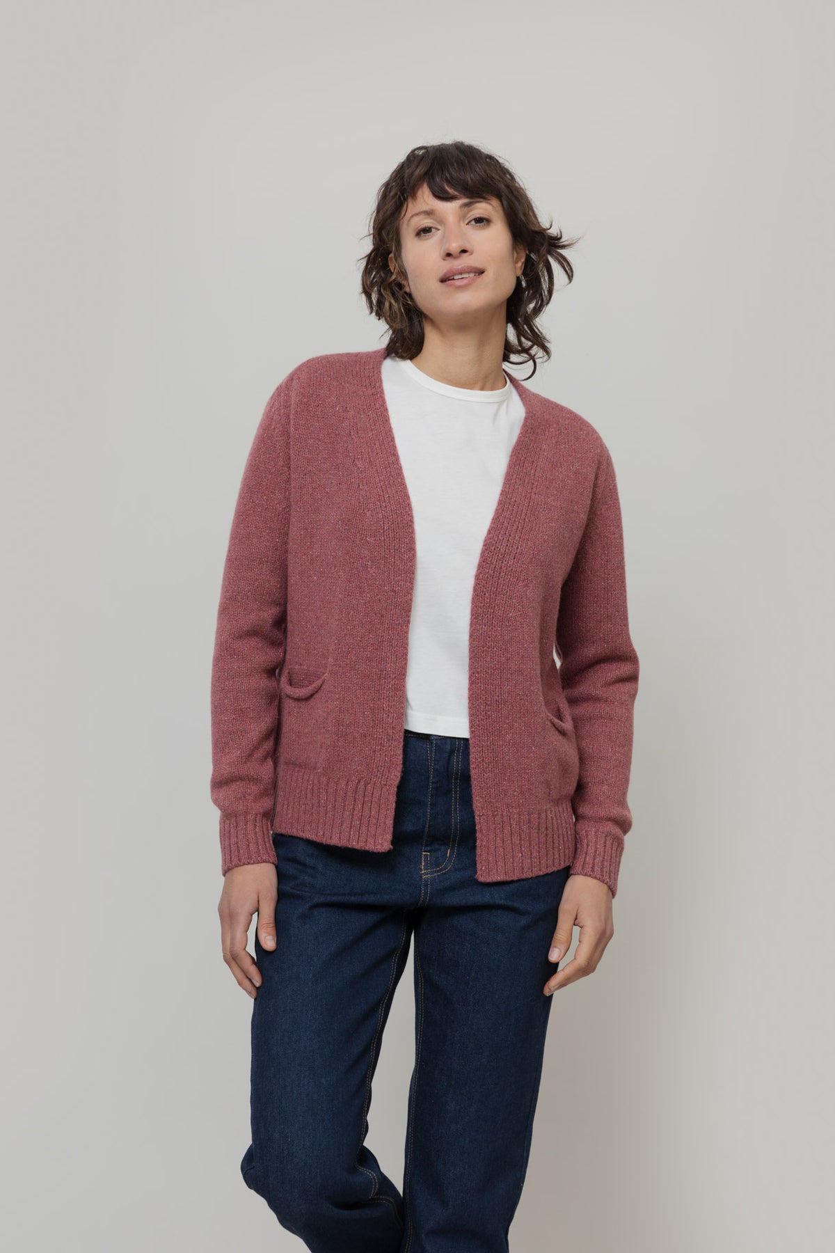 Cardigan Denise rouge grenade