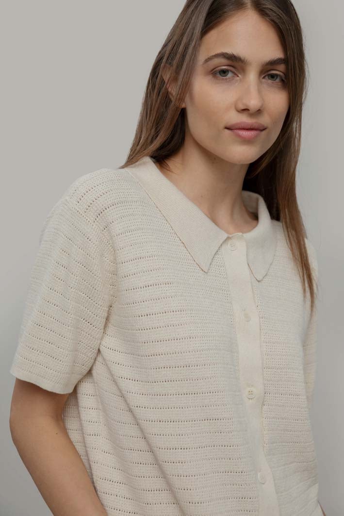 Polo Sofia White Burro