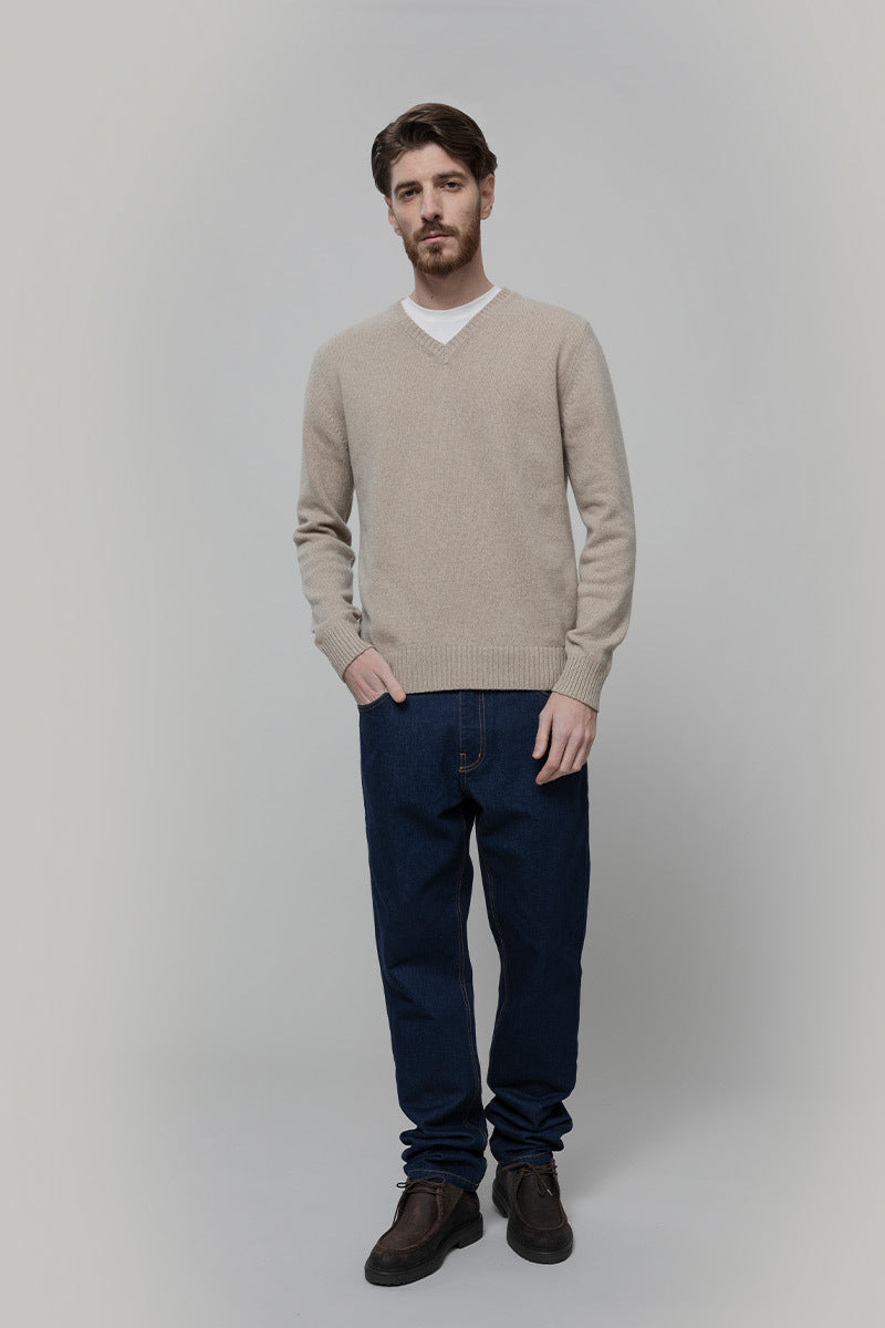 V-Neck Sweater Flavio Beige