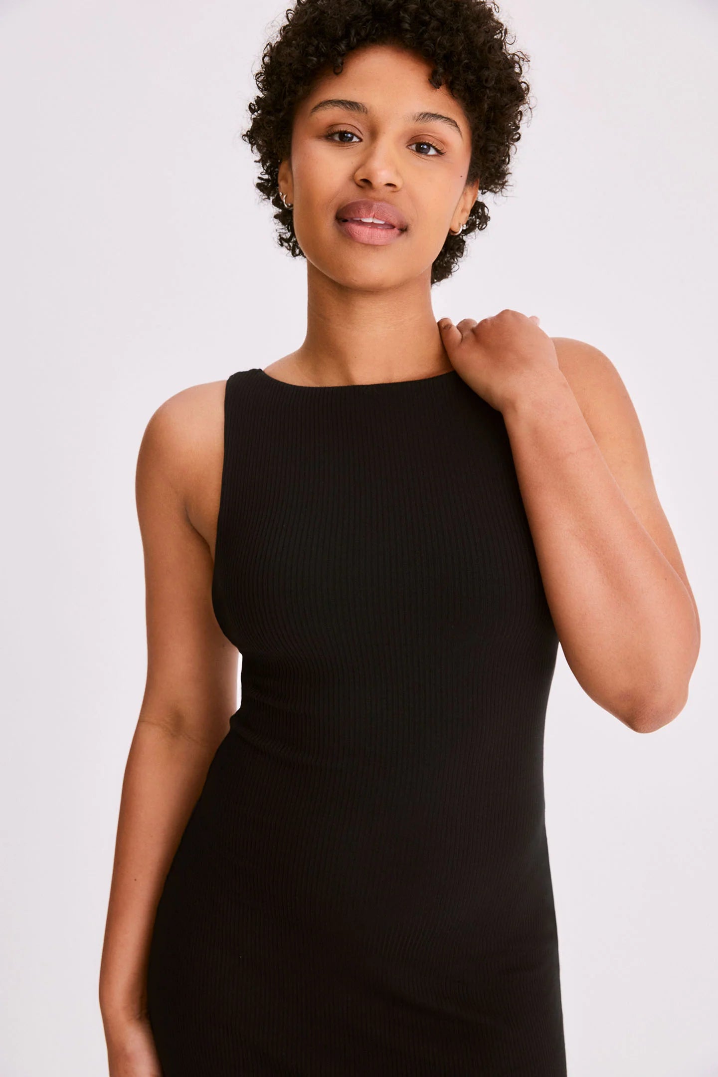 Langes Selene-Kleid Schwarz