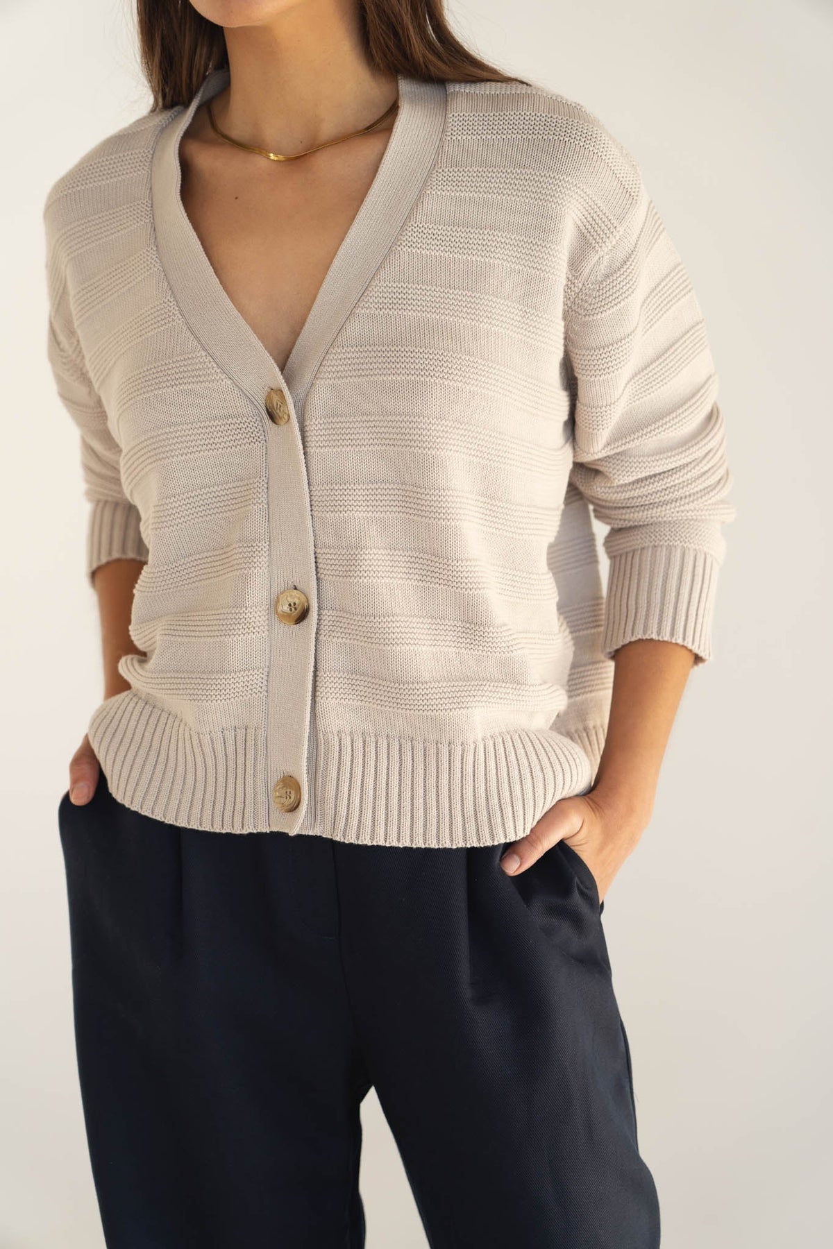 Sophia Beige Cardigan