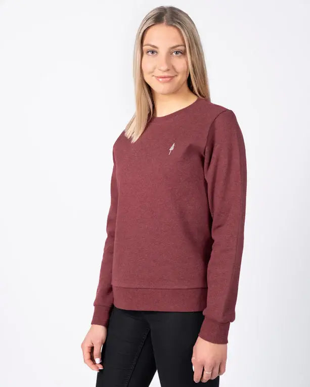 Damen Sweatshirt aus Bio-Baumwolle TreeSweater Bordeaux