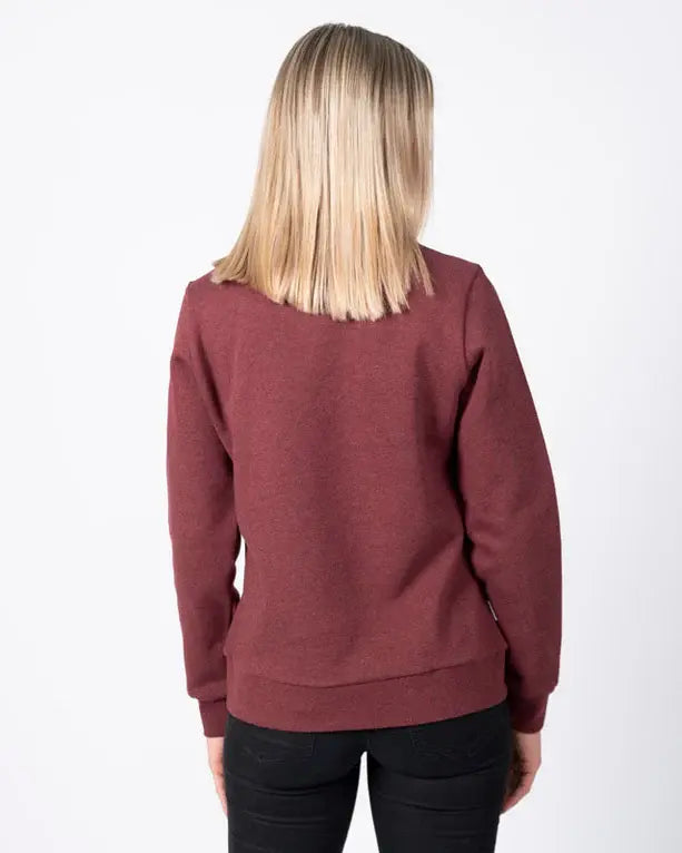 Women's organic cotton sweatshirt Bordeaux
