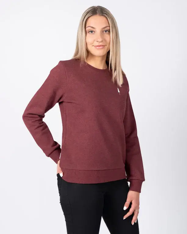 Women's organic cotton sweatshirt Bordeaux
