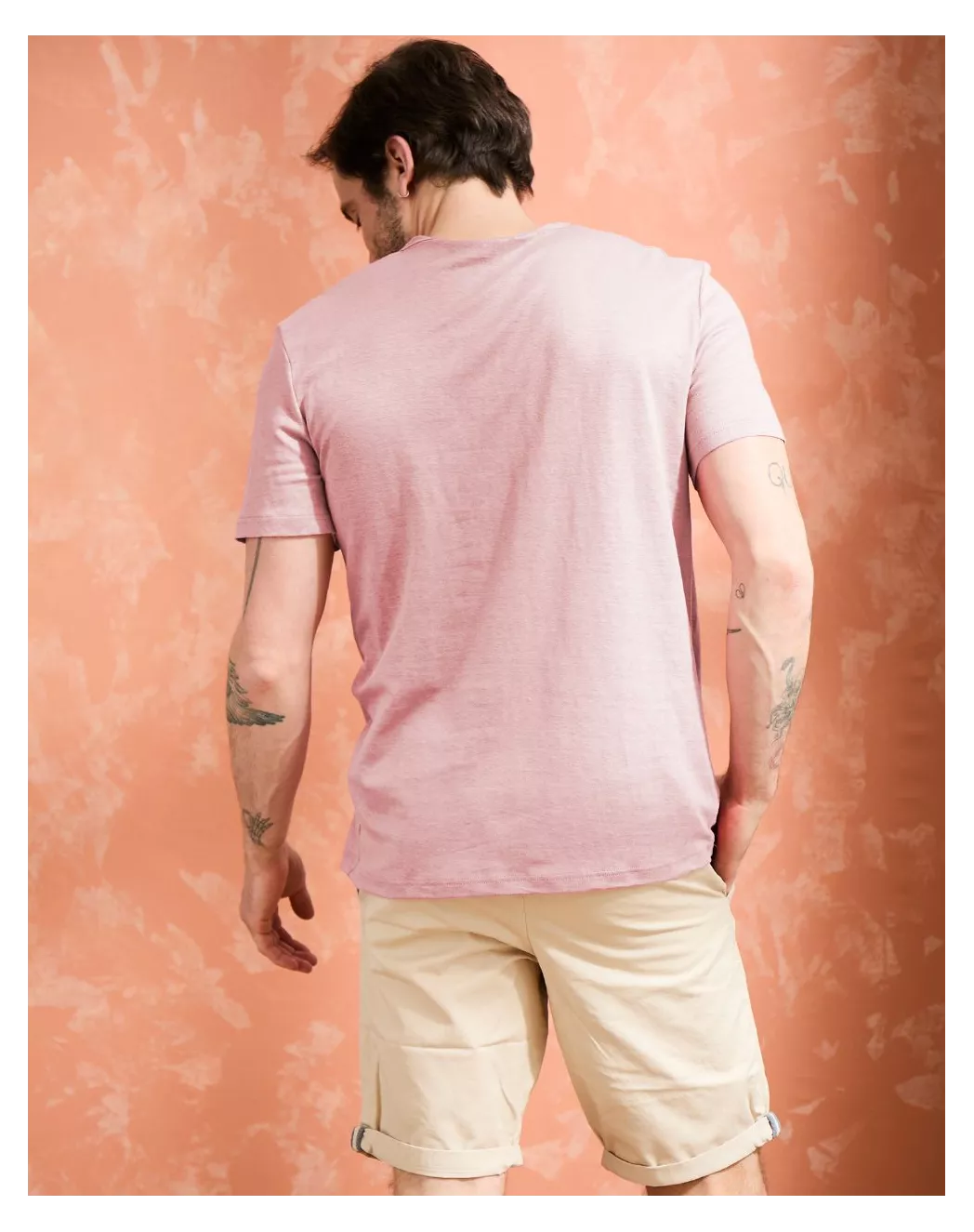Alin Rosa Leinen T-Shirt