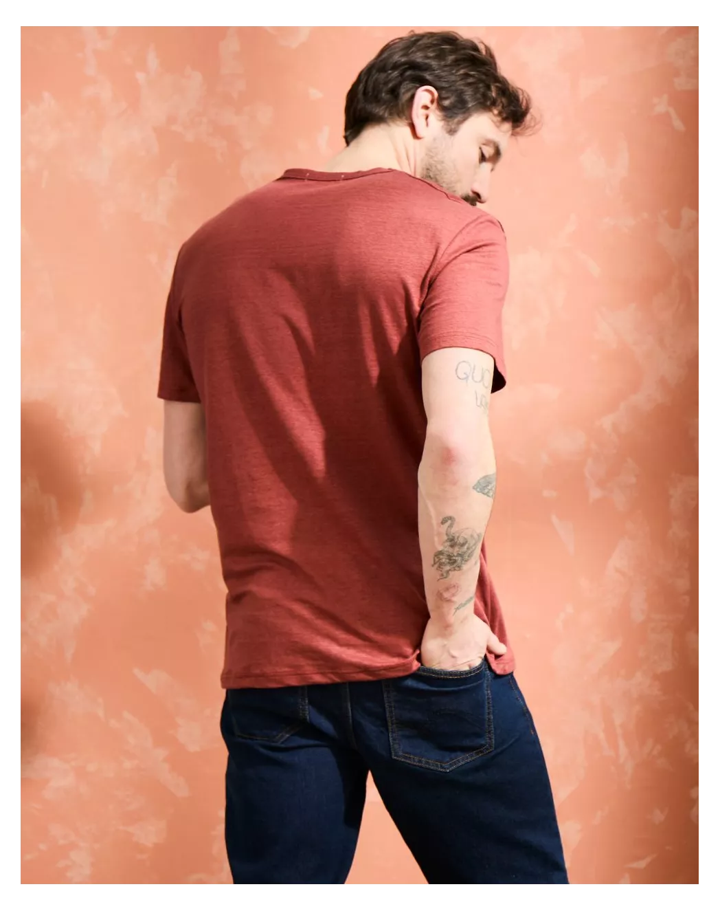 Alin Terrakotta Leinen T-Shirt