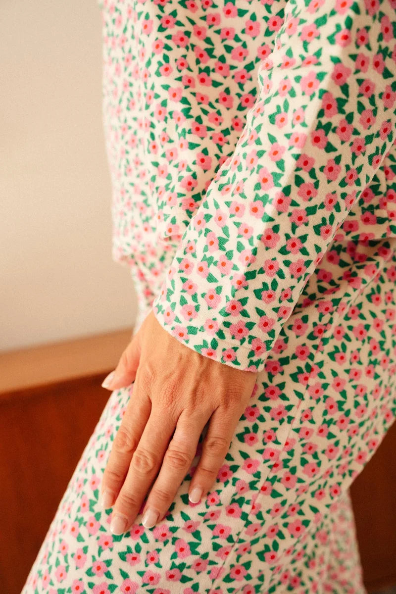 Warm Pyjamas Mini Flowers Pink