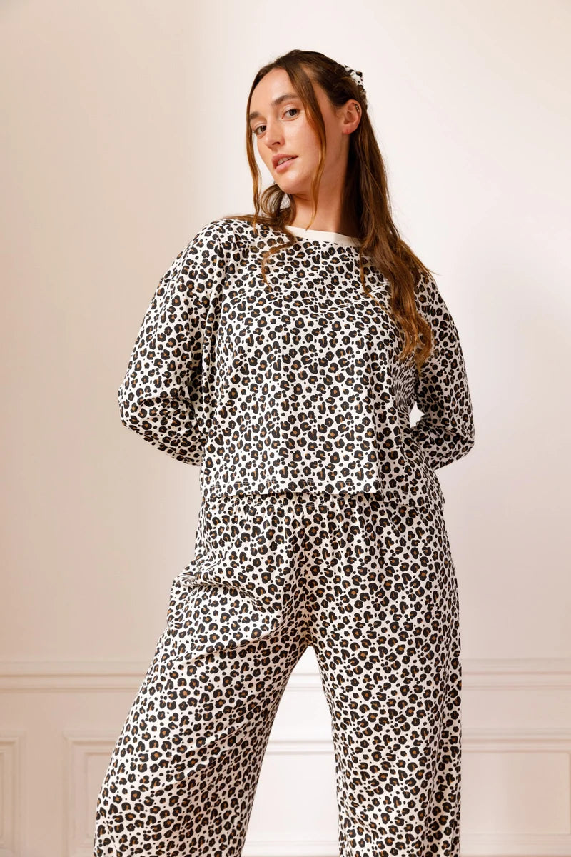 Langer Pyjama Leopard