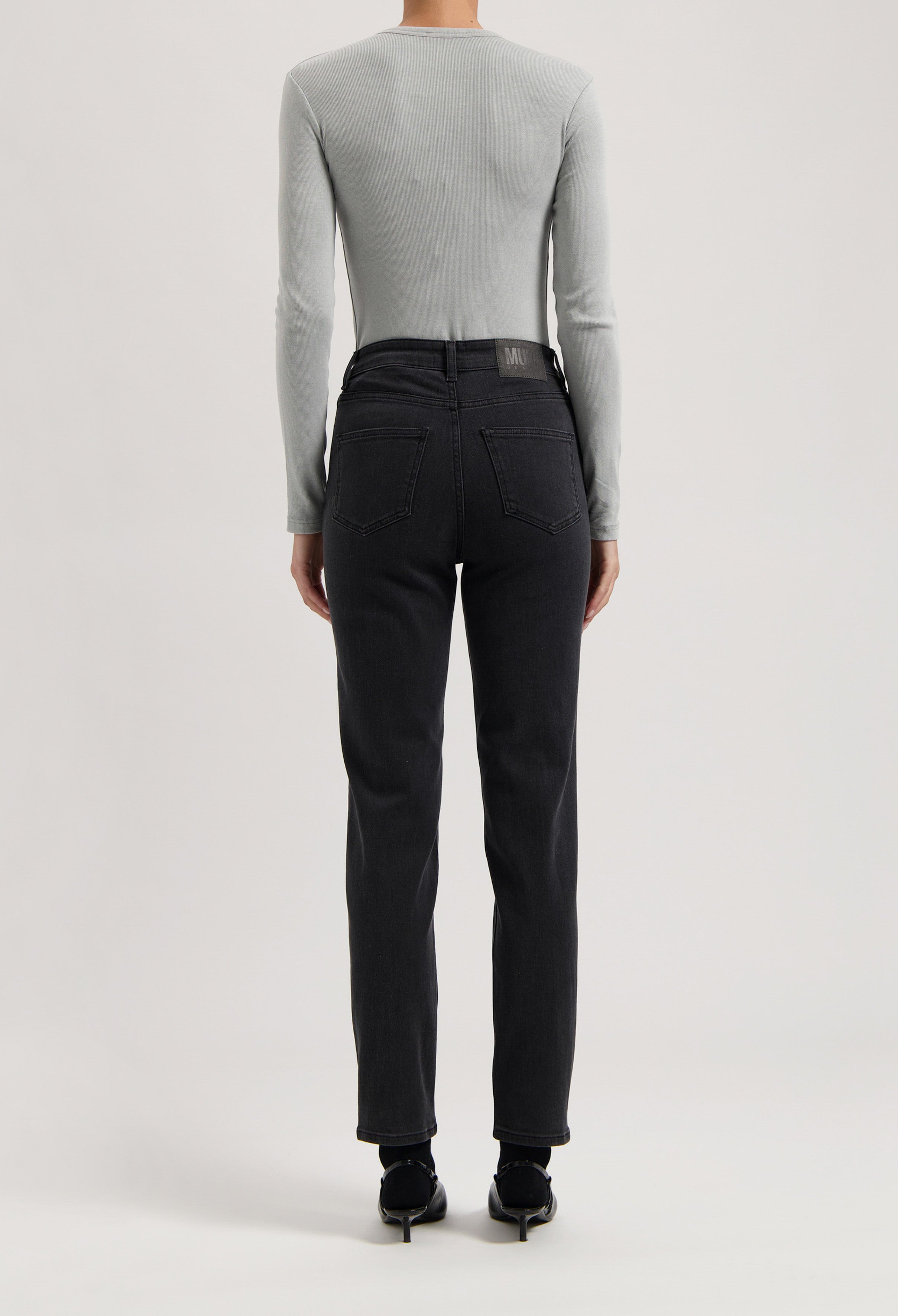 Mom Jeans Mams Tapered Stone Black