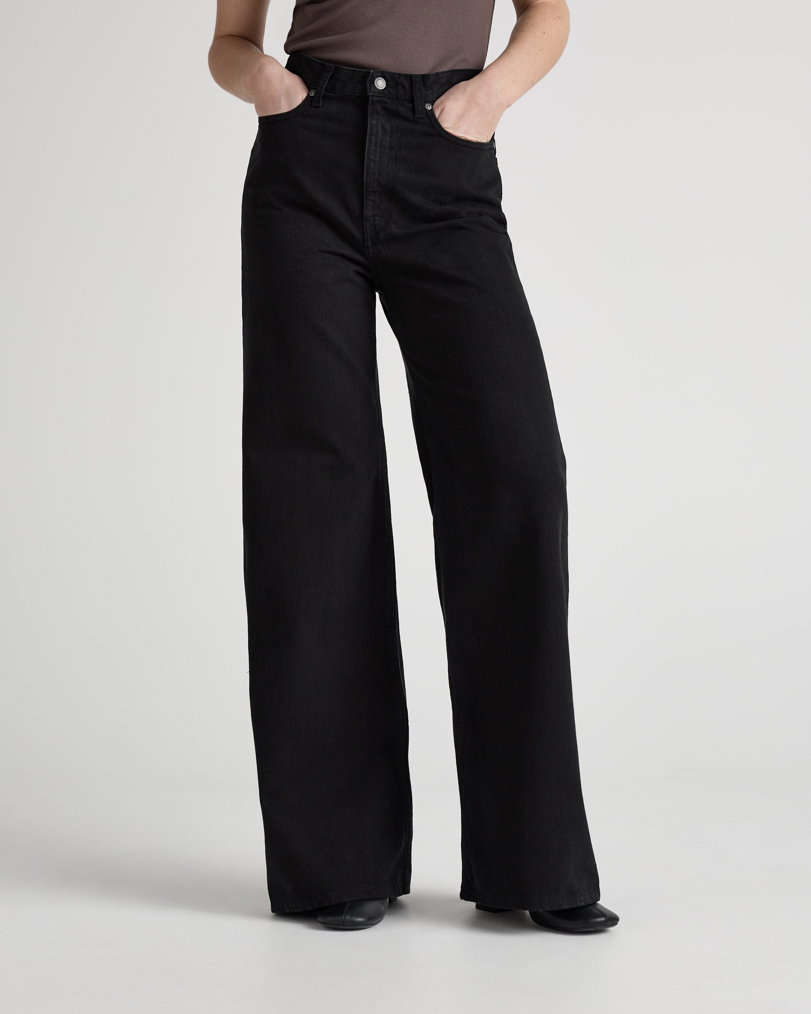 Damenjeans Sara High Loose Schwarz